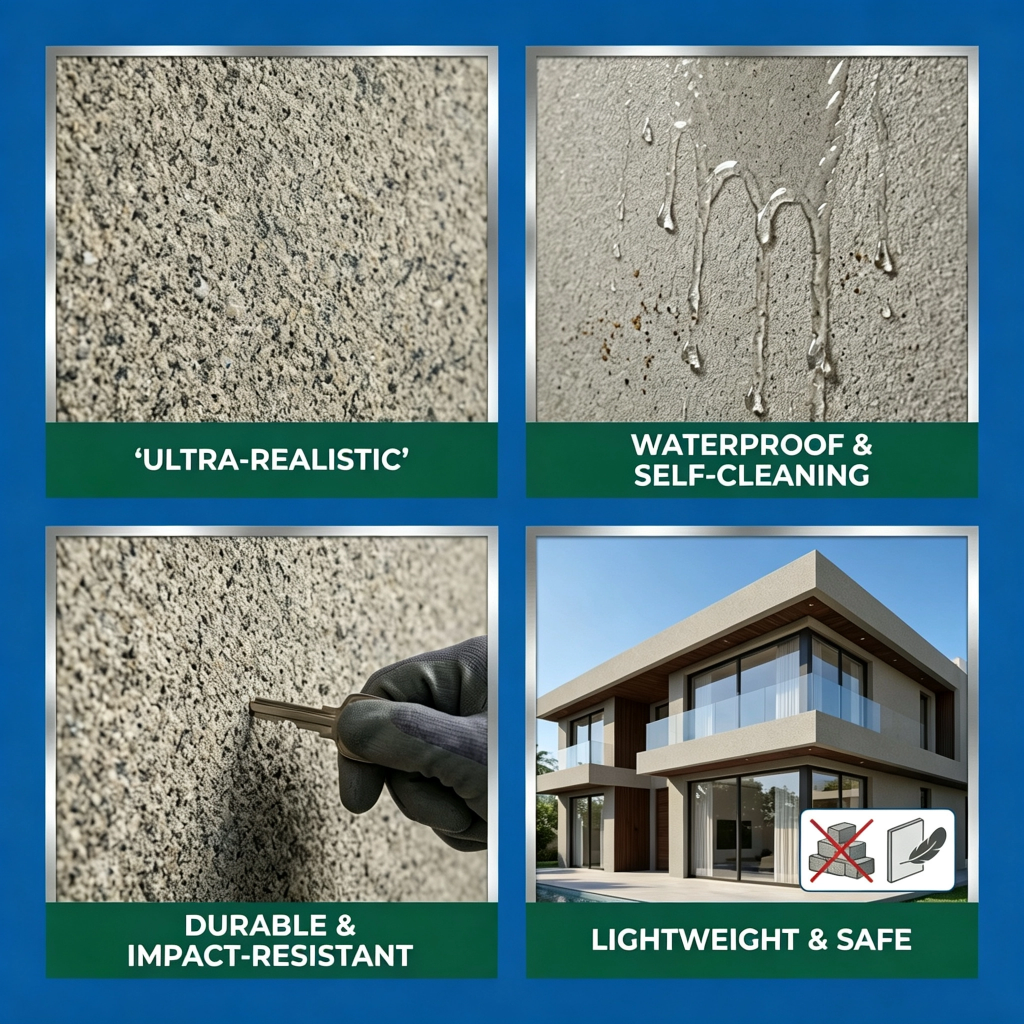 Realistic Water-in-sand Stone Texture Paint Durable Weatherproof Exterior Wall Liquid Coating Natural Stone Effect Acrylic Brush